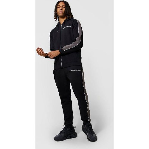 Ensemble De Survêtement Veste Zippée Et Pantalon À Bandes Contrastantes - Limited Edition - boohoo - Modalova