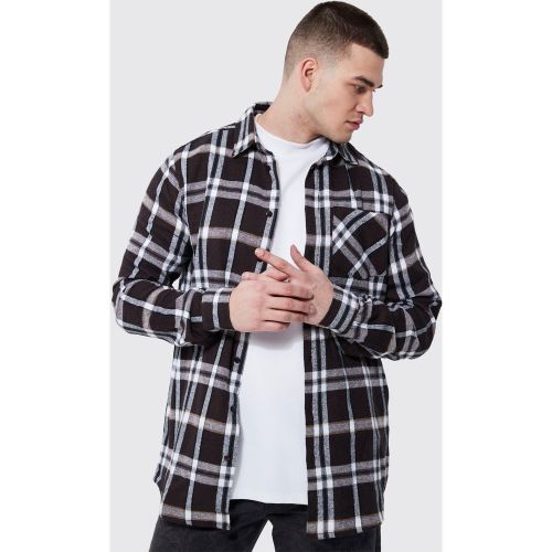 Tall - Chemise longue à carreaux - Boohooman - Modalova