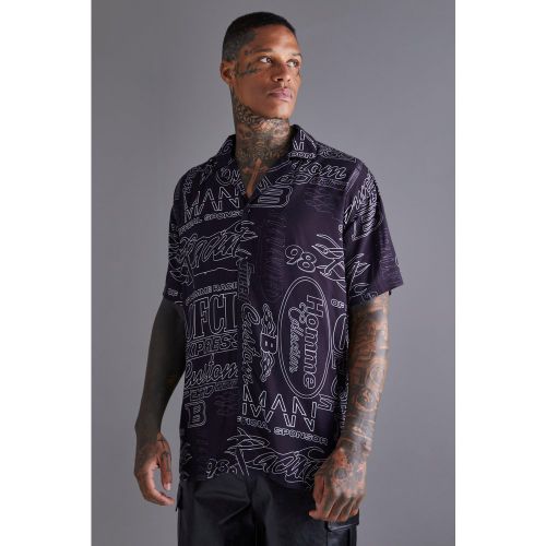 Chemise oversize imprimée - Boohooman - Modalova