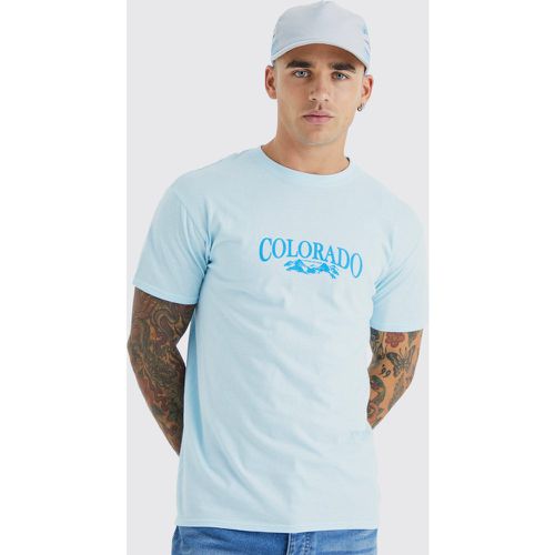 T-shirt oversize imprimé Colorado - Boohooman - Modalova