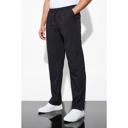 Pantalon droit fendu élastiqué - Boohooman - Modalova