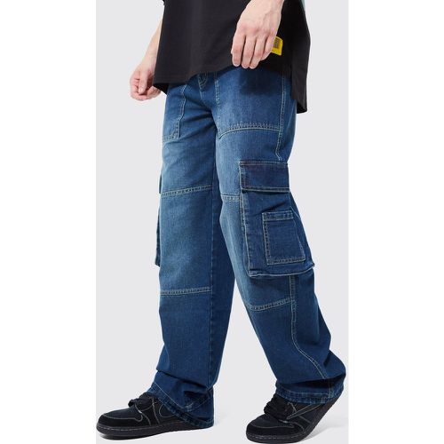 Tall - Jean baggy cargo homme - Boohooman - Modalova