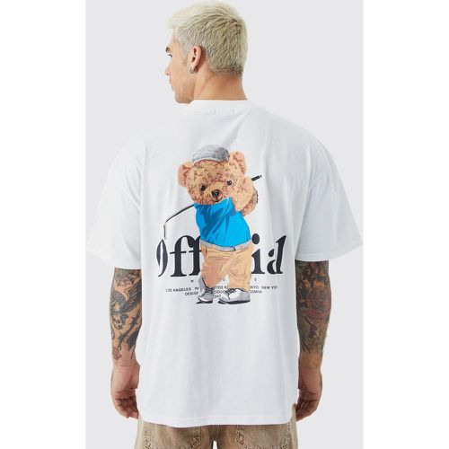 T-shirt oversize à imprimé ours en peluche - Boohooman - Modalova