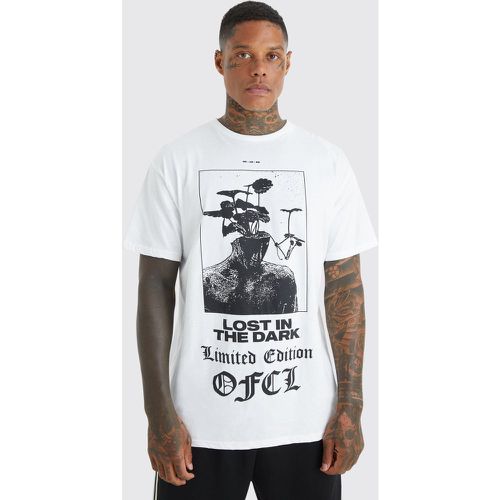 T-shirt oversize imprimé - Ofcl - Boohooman - Modalova