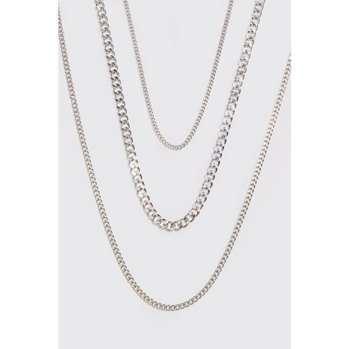 Pack Chain Necklace In Silver - Boohooman - Modalova