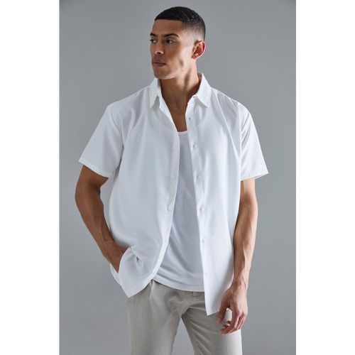 Short Sleeve Soft Twill Oversized Shirt - Boohooman - Modalova