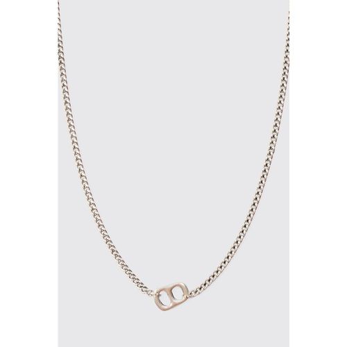 Chain Detail Pendant Necklace In Silver - Boohooman - Modalova