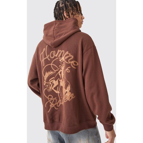 Oversized Rodeo Graphic Hoodie - Boohooman - Modalova