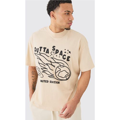 Oversized Outta Space Graphic T-shirt - Boohooman - Modalova