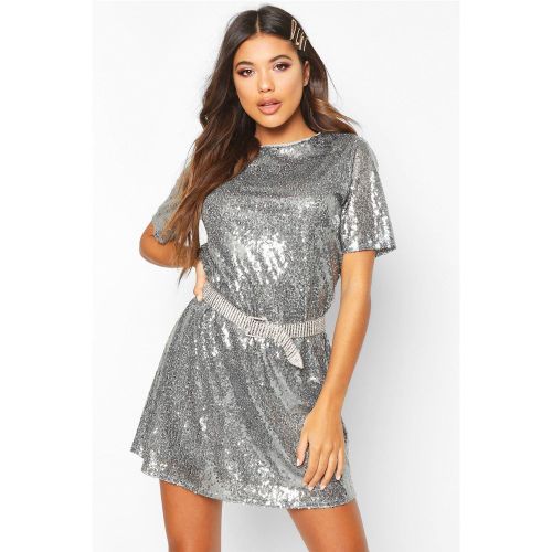 Robe T-Shirt Pailletée - boohoo - Modalova