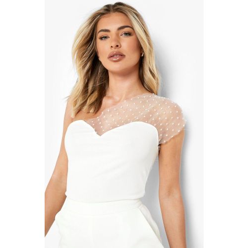 Body Asymétrique En Organza - boohoo - Modalova