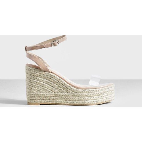 Sandales Espadrilles Compensées À Bride Transparente - boohoo - Modalova