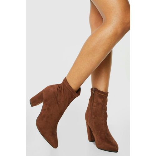 Bottines Chaussettes À Talon Carré - boohoo - Modalova