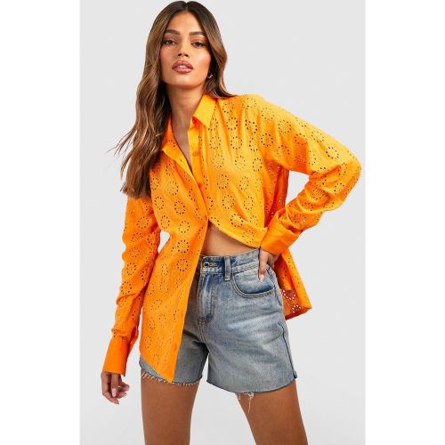 Chemise Oversize Brodée - boohoo - Modalova