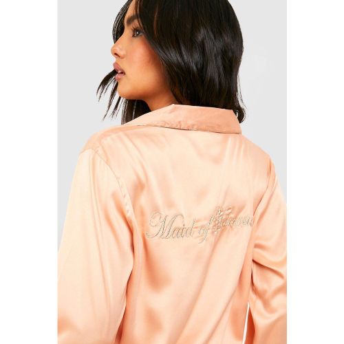 Pyjama Premium Satiné Brodé - boohoo - Modalova