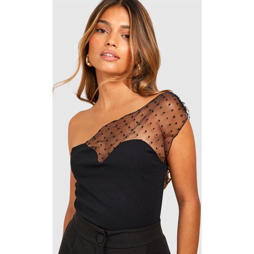 Body Asymétrique En Organza - boohoo - Modalova