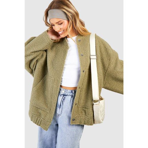 Bomber Oversize En Laine - boohoo - Modalova