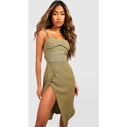 Robe Mi-Longue Fendue - boohoo - Modalova