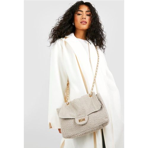 Sac Bandoulière En Tissu Texturé À Chaîne - boohoo - Modalova