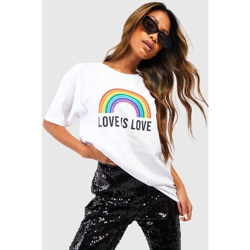 T-Shirt Oversize À Slogan Love - Pride - boohoo - Modalova
