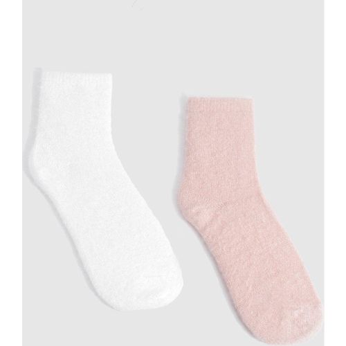 Two Pack Fluffy Socks - boohoo - Modalova