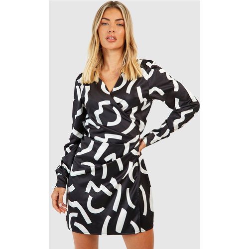 Robe Chemise À Imprimé Abstrait - boohoo - Modalova