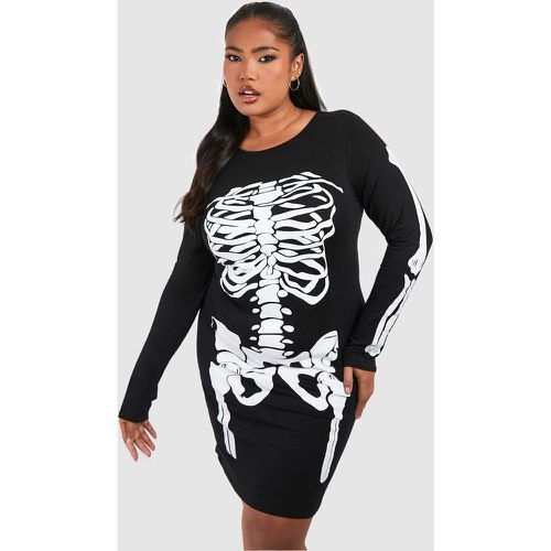 Grande Taille - Robe Moulante D'Halloween Squelette - boohoo - Modalova