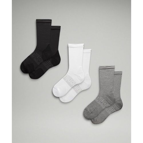 – Chaussettes mi-mollet Power Stride Lot de 3s – Blanc/Gris/Noir – Taille L - lululemon - Modalova