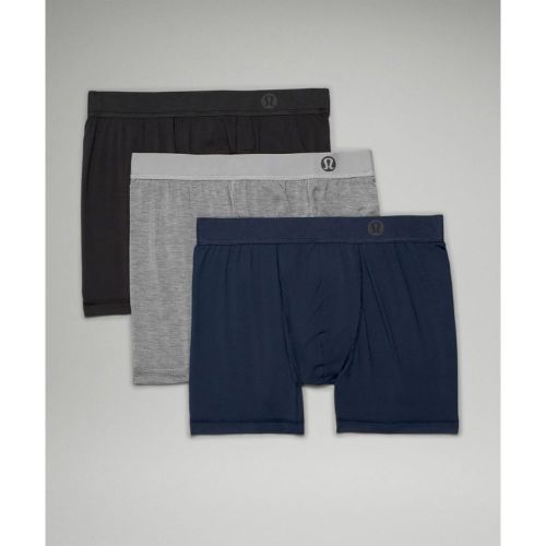 – Boxer Always In Motion avec braguette Trios – 13 cm – Noir/Gris/Bleu – Taille L - lululemon - Modalova