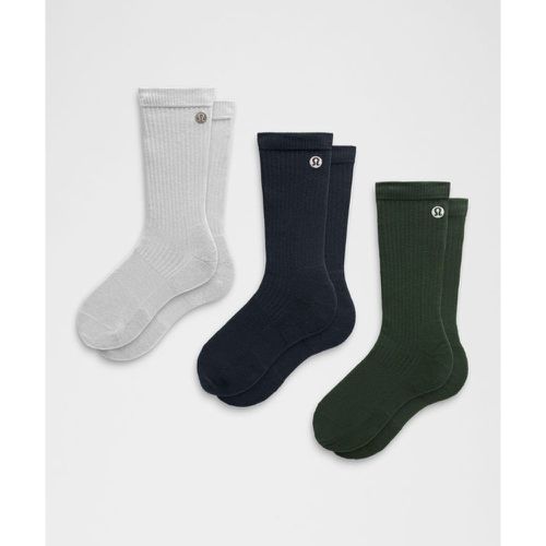 – Chaussettes Daily Stride Comfort es Lot de 3s – Vert/Bleu – Taille L - lululemon - Modalova