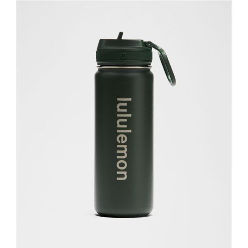 “ Bouteille d'eau Back to Life 530 ml Bouchon avec paille â€“ Vert - lululemon - Modalova