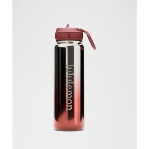 “ Bouteille d'eau Back to Life 710ml Bouchon avec paille Shine â€“ Gold - lululemon - Modalova
