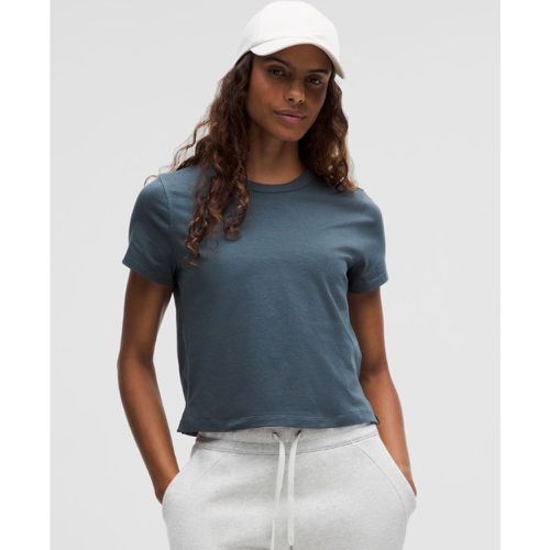 – T-Shirt coupe classiques – mélange de coton – Bleu – Taille 0 - lululemon - Modalova