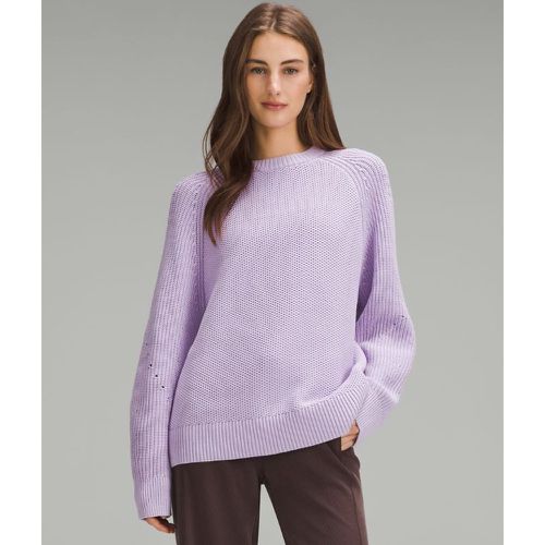 – Pull col rond à texture alvéolées – Violet/Pastel – Taille M - lululemon - Modalova