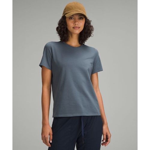 – T-Shirt à ourlet droit en coton biologiques – Gris – Taille L - lululemon - Modalova