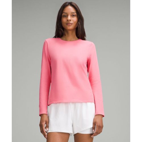 – Haut manches longues col rond en coton biologiques – Rose – Taille XL - lululemon - Modalova