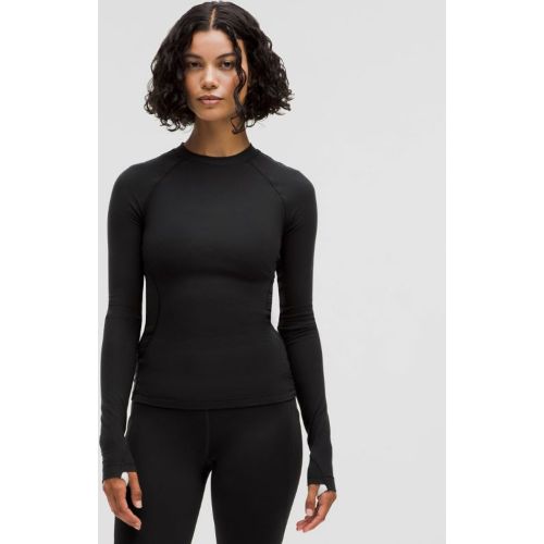 – Haut manches longues col ronds – Noir – Taille 0 - lululemon - Modalova