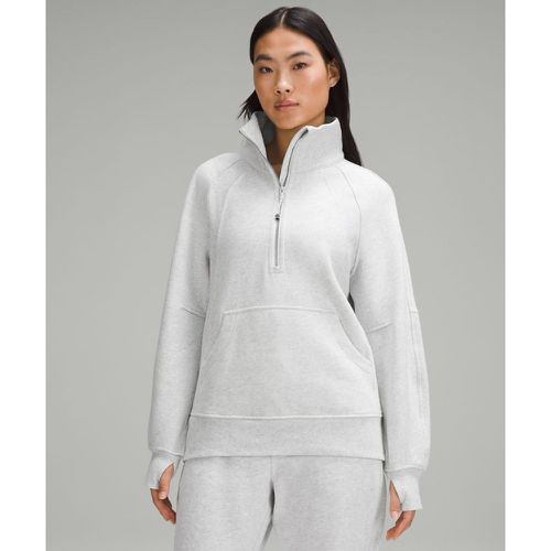 – Sweat demi-zippé Scuba Oversized à col cheminée Longs – Light Gris – Taille XL/2XL - lululemon - Modalova