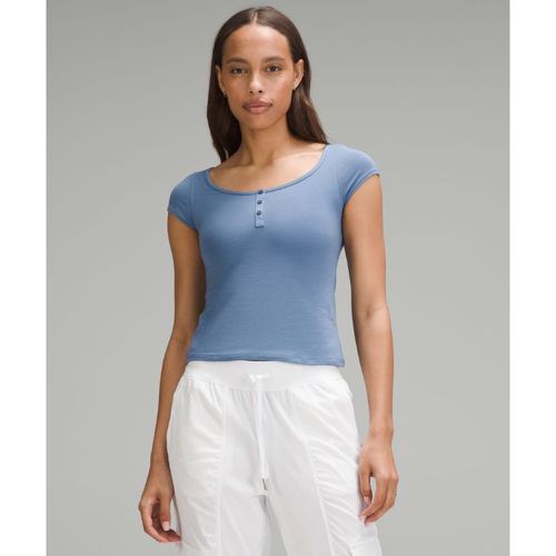 – T-Shirt henley à mancheronss – Bleu – Taille S - lululemon - Modalova