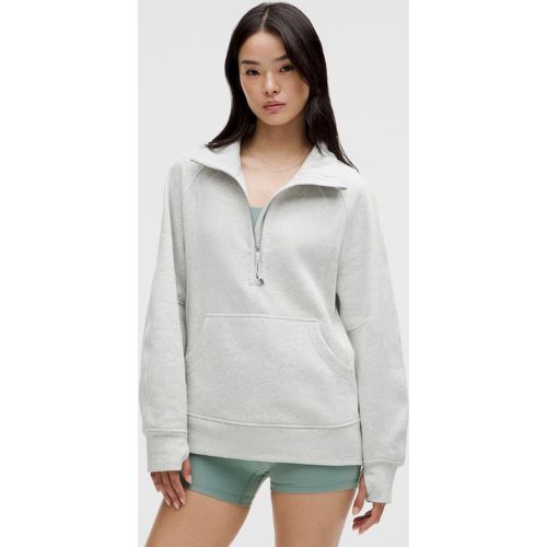 – Sweat demi-zippé Scuba Oversized à col cheminée Longs – Light Gris – Taille M/L - lululemon - Modalova