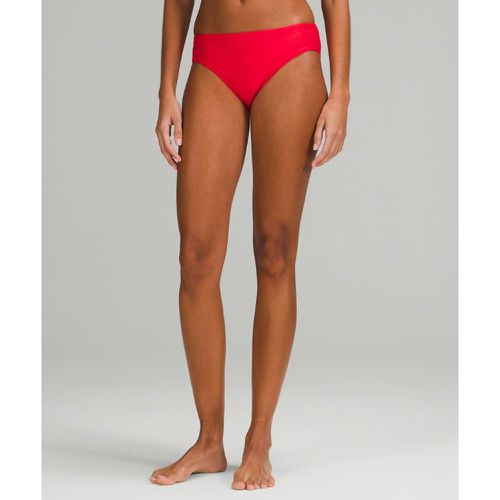 – Culotte bikini Waterside taille mi-haute Couverture moyenne des fessess – Rouge – Taille L - lululemon - Modalova