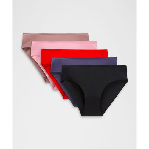 – Culotte bikini InvisiWear taille mi-haute Lot de 5s – Noir/Rose/Violet – Taille L - lululemon - Modalova