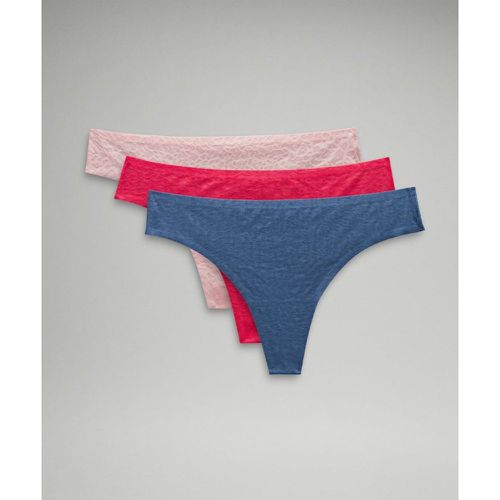 – String InvisiWear en dentelle technique taille mi-haute Lot de 3s – Bleu – Taille 2XL - lululemon - Modalova