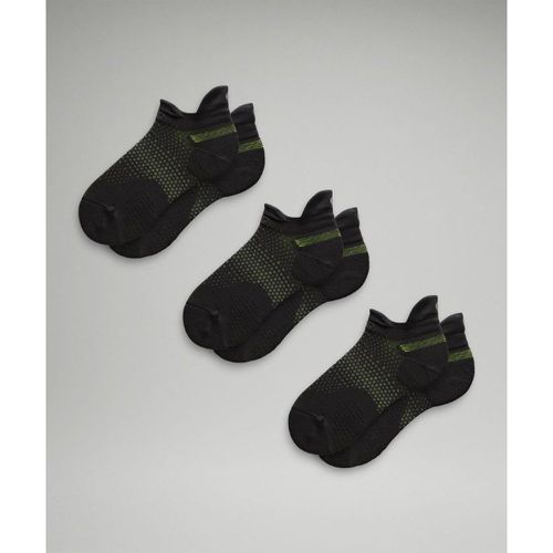 – Chaussettes de course à languette et rembourrage moyen MacroPillow Lot de 3s – Noir/Jaune – Taille L - lululemon - Modalova