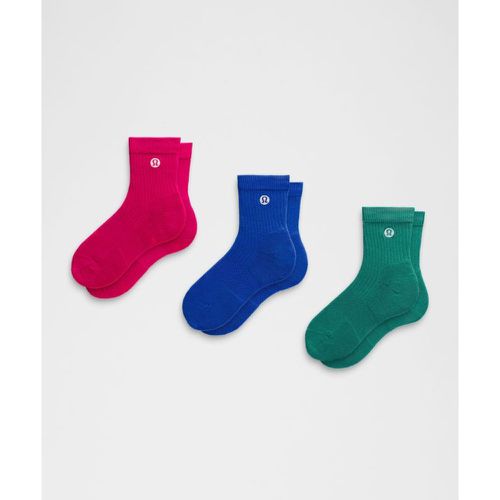 – Chaussettes Daily Stride montantes Lot de 3s – Blue/Violet – Taille L - lululemon - Modalova