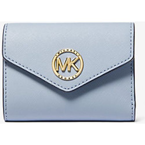 MK Portefeuille enveloppe à trois volets Carmen de taille moyenne en cuir saffiano - BLEU PÂLE(BLEU) - Michael Kors - MICHAEL Michael Kors - Modalova