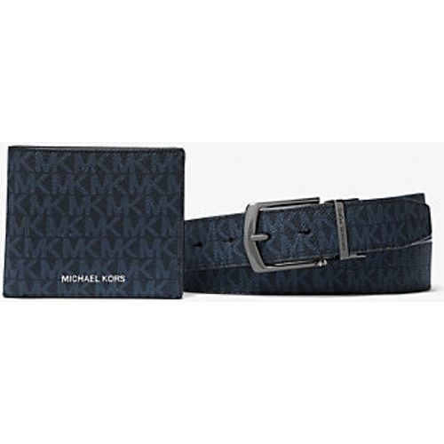 MK Coffret cadeau portefeuille et ceinture avec logo Signature - /BLEU PÂLE(BLEU) - Michael Kors - Michael Kors Mens - Modalova