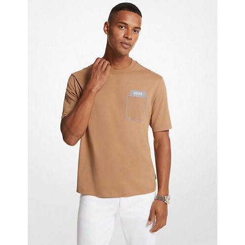 MK T-shirt en coton imprimé - CAMEL FONCÉ(MARRON) - Michael Kors - Michael Kors Mens - Modalova
