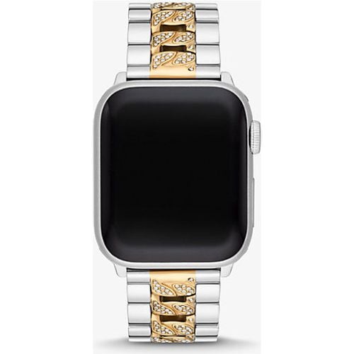 MK Bracelet à maillons gourmette bicolore serti pavé pour Apple Watch® - Michael Kors - Modalova