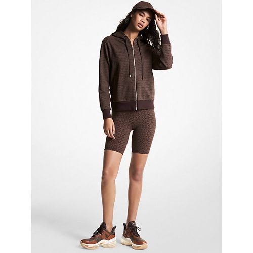 MK Pull à capuche en mélange de coton biologique avec fermeture à glissière et logo - - Michael Kors - MICHAEL Michael Kors - Modalova